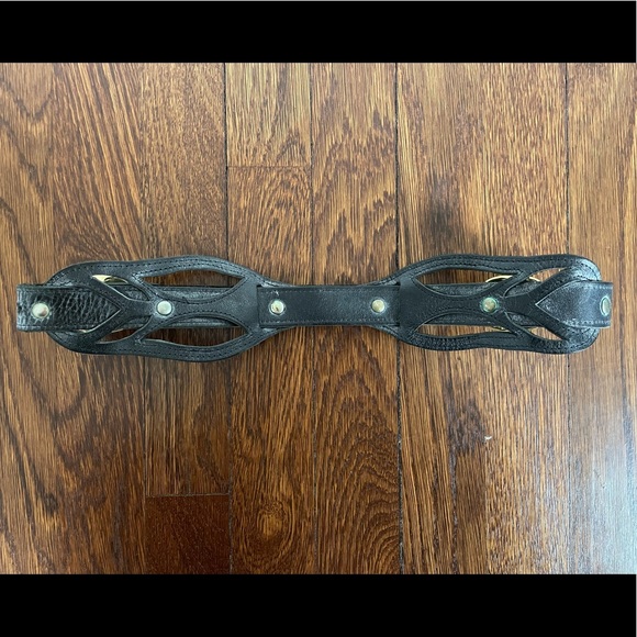 Bliss Lau black studded leather belt small - Picture 2 of 5